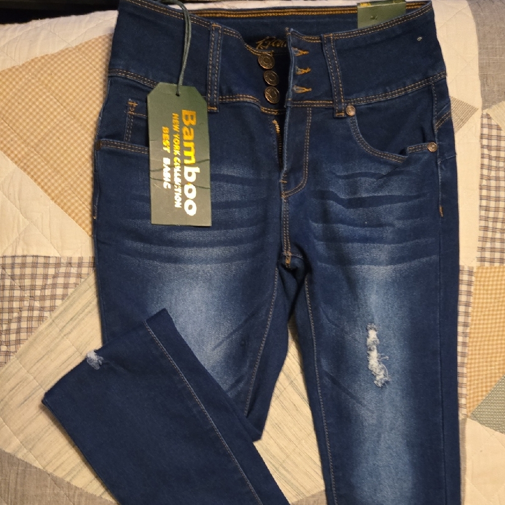 Bamboo Women's Dark Blue Jeggings